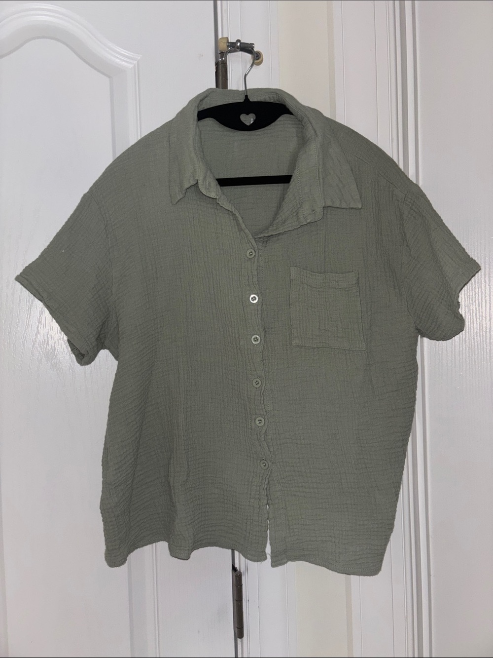 Green Gauze Button down